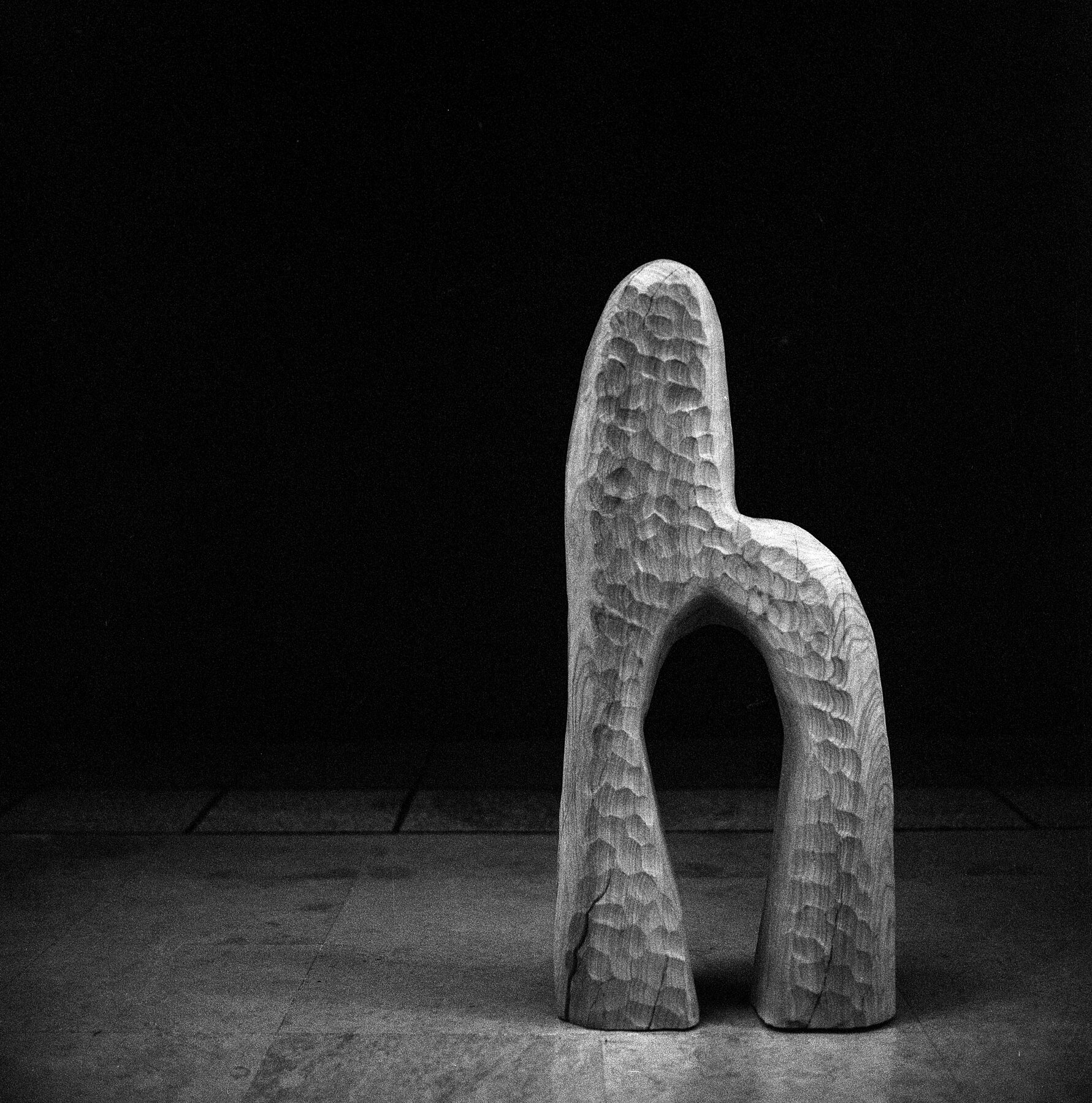 Figure arquée — étude noir et blanc